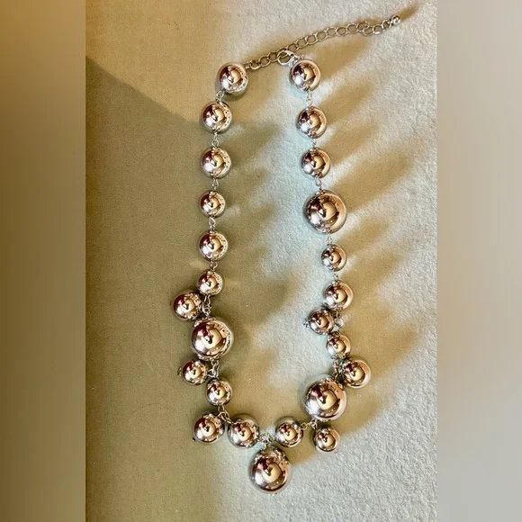 Silver Beaded Chocker - Picture 2 of 3